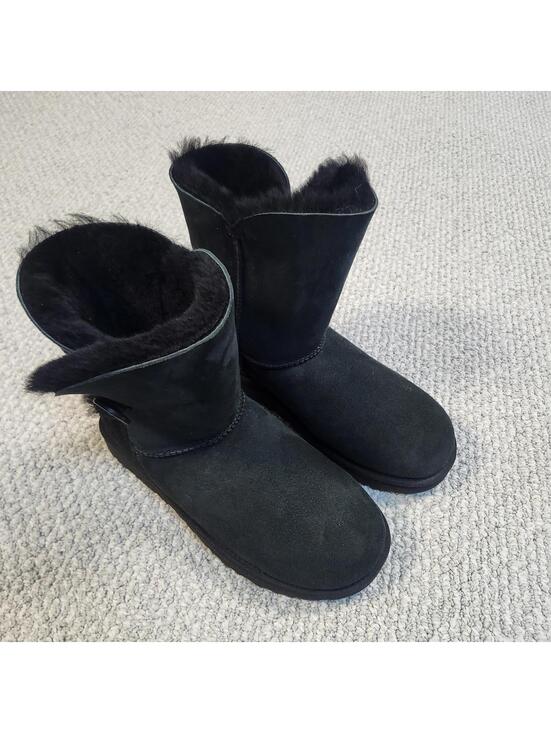 UGG Shoes - UGG Bailey Button II Classic Black Boots Size 10